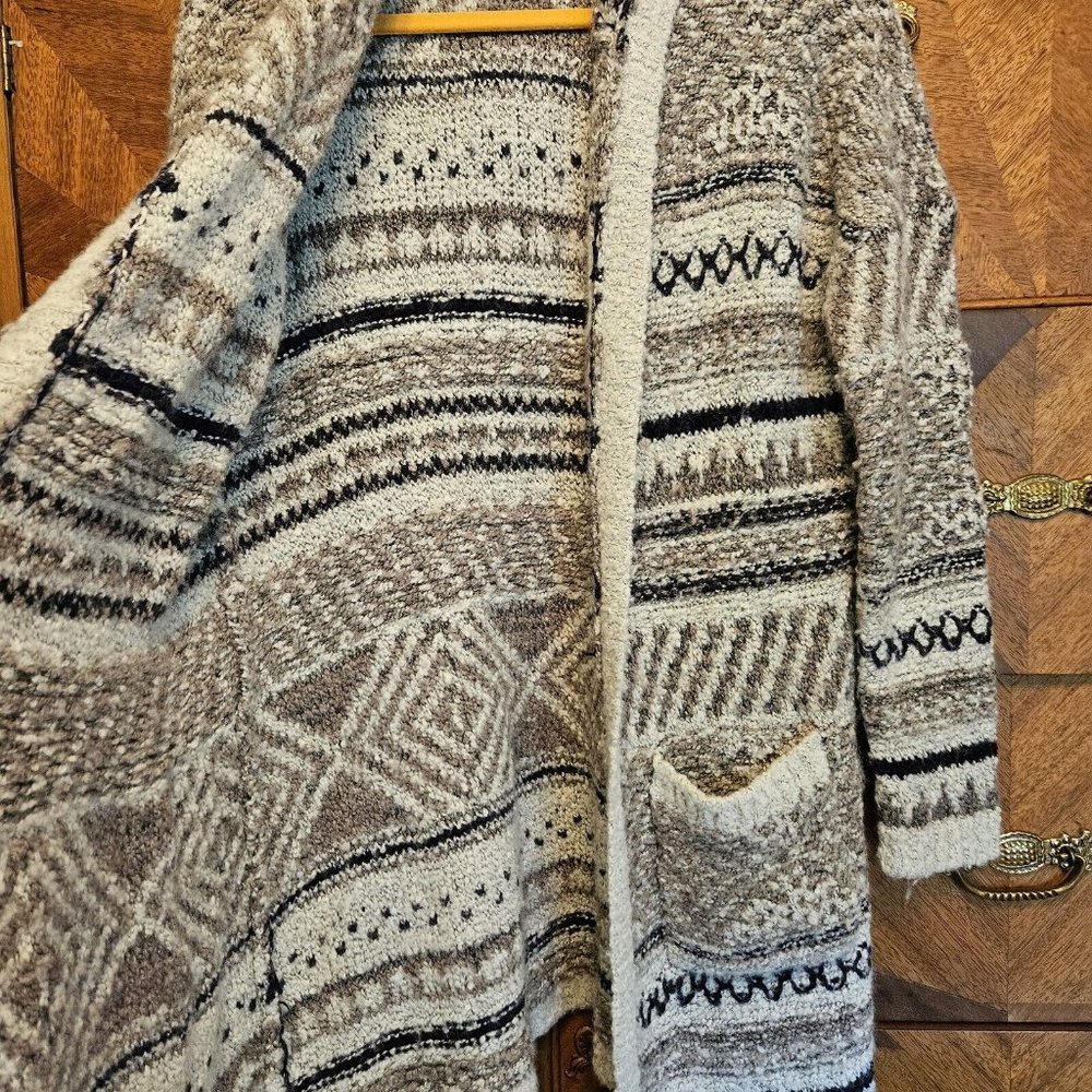 Lucky Brand Long Line Cardigan Duster Size Large - Picture 2 of 7